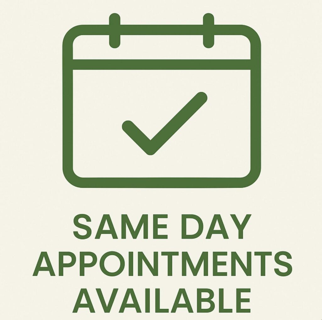 Same Day appointments